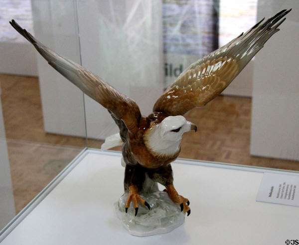 Bald eagle figurine (1956) by Karl Tutter for Hutschenreuther at German Hunting & Fishing Museum. Munich, Germany.
