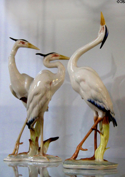 Heron figurines (1956) by Hans Achtziger for Hutschenreuther at German Hunting & Fishing Museum. Munich, Germany.