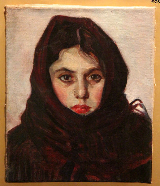 Portrait of girl from Munich Ghetto (c1915) by Stanislau Bender at Jewish Museum Munich. Munich, Germany.