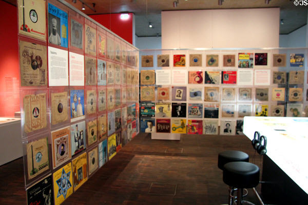 History of Jewish music & records collection at Jewish Museum Munich. Munich, Germany.