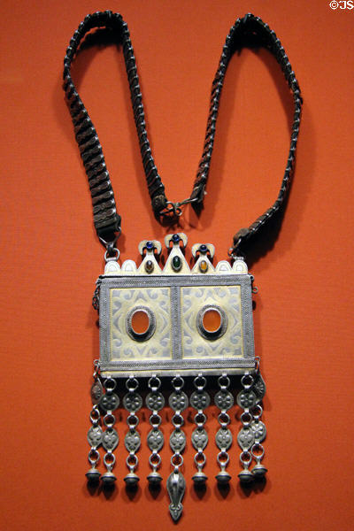 Turkmenistan / Turkoman tribal jewelry at Five Continents Museum. Munich, Germany.