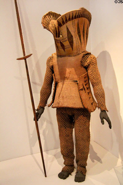 Full suit of armor from Banaba islands of Gilbert archipelago (Kiribati) at Five Continents Museum. Munich, Germany.