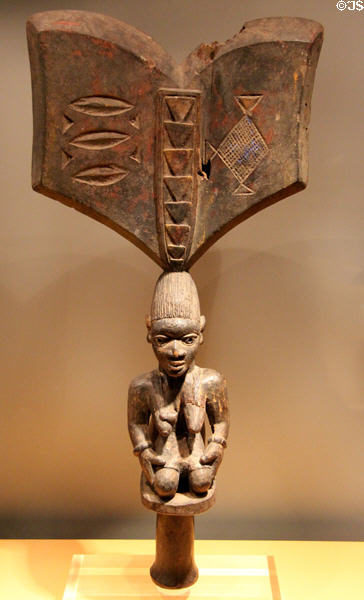 Dance figure for worshipers of goddess shango (early 20thC) from Yoruba culture of Nigeria at Five Continents Museum. Munich, Germany.