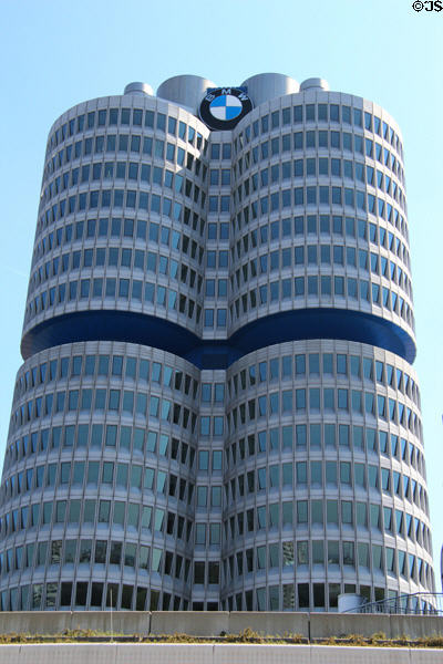 BMW Tower HQ (1973) (21 floors). Munich, Germany. Architect: Karl Schwanzer.