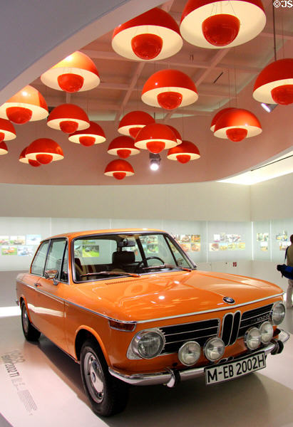 BMW 2002 TI sedan (1968) at BMW Museum. Munich, Germany.