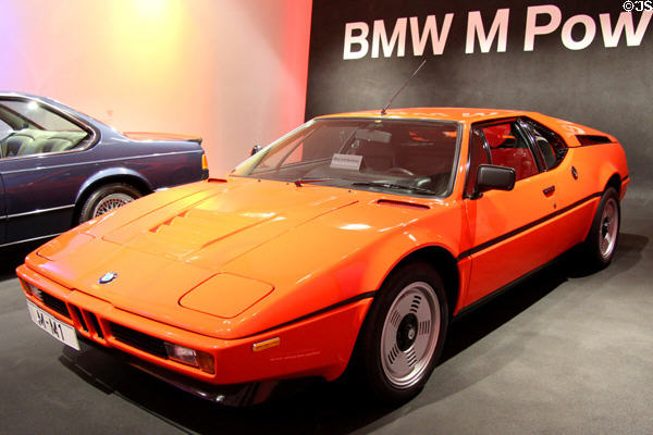 BMW M1 sports car (1979) at BMW Museum. Munich, Germany.