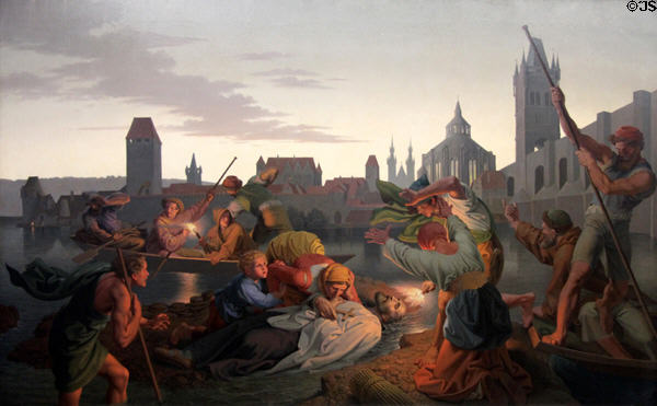 Death of Johann von Nepomuk painting (1865) by Joseph von Führich at Schackgalerie. Munich, Germany.