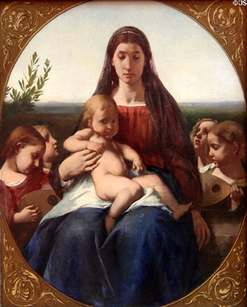 Madonna painting (1863) by Anselm Feuerbach at Schackgalerie. Munich, Germany.