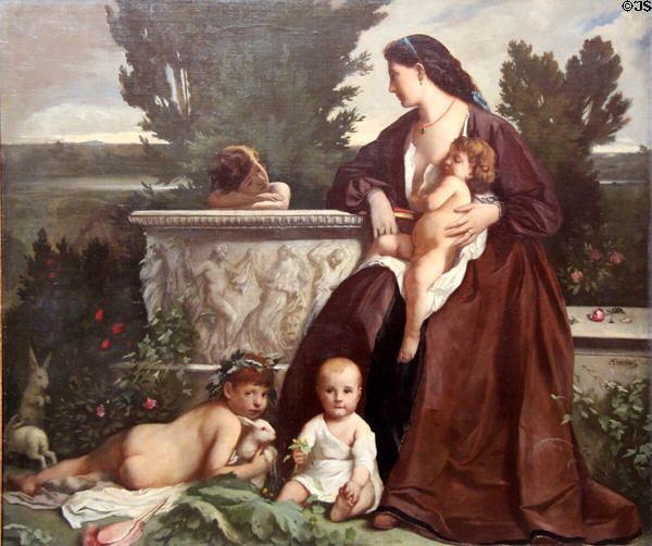 Family painting (1866) by Anselm Feuerbach at Schackgalerie. Munich, Germany.