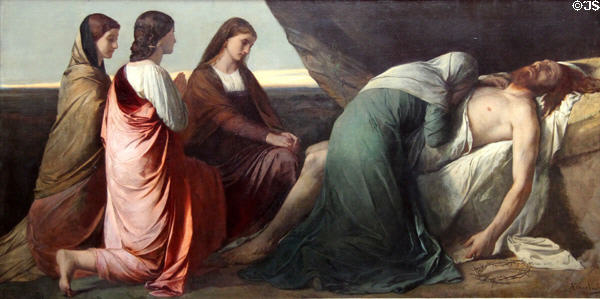 Pieta painting (1863) by Anselm Feuerbach at Schackgalerie. Munich, Germany.