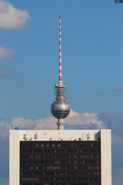TV tower & Internationales Handelszentrum from top of German Bundestag. Berlin, Germany.
