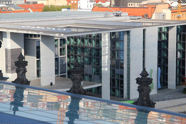Library of the German Bundestag from top of German Bundestag. Berlin, Germany.