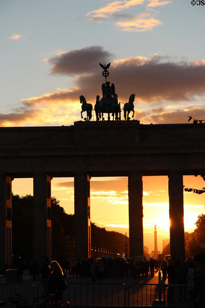 Brandenburg Gate at sunset. Berlin, Germany.