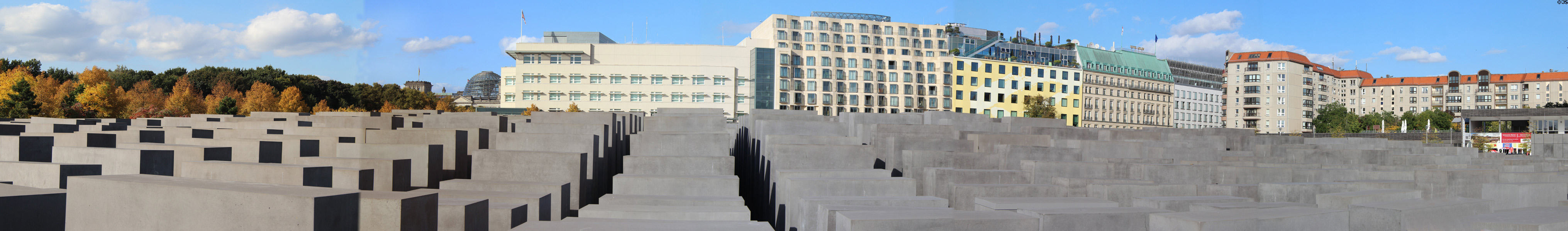 Panorama of Monument to Murdered Jews of Europe. Berlin, Germany.