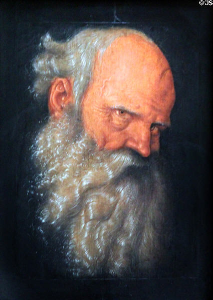 Head of old man painting (1518-9) by Hans Baldung Grien at Berlin Gemaldegalerie. Berlin, Germany.