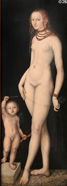 Venus & Amor painting (c1530) by Lucas Cranach the Elder at Berlin Gemaldegalerie. Berlin, Germany.