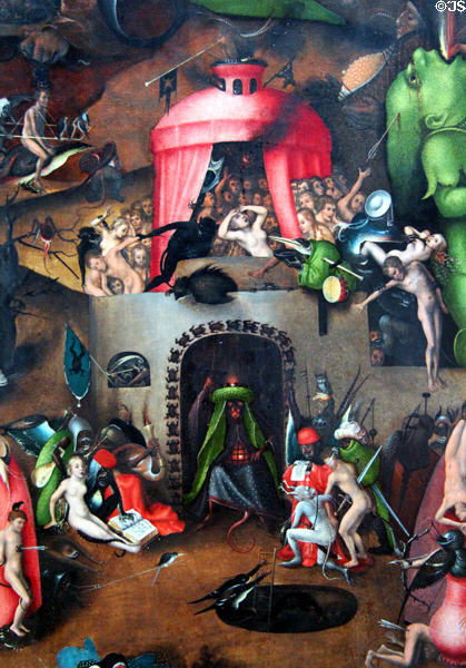 Detail of Last Judgment painting (c1524) by Lucas Cranach the Elder after Hieronymus Bosch at Berlin Gemaldegalerie. Berlin, Germany.