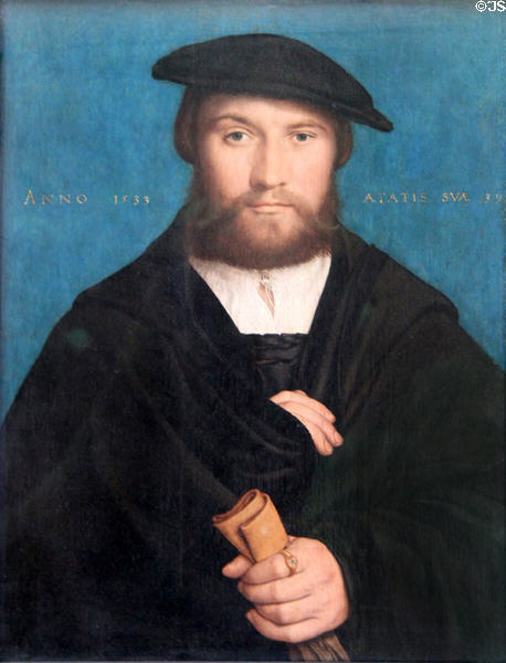 Hermann Hillebrandt (?) Wedigh painting (1533) by Hans Holbein the Younger at Berlin Gemaldegalerie. Berlin, Germany.