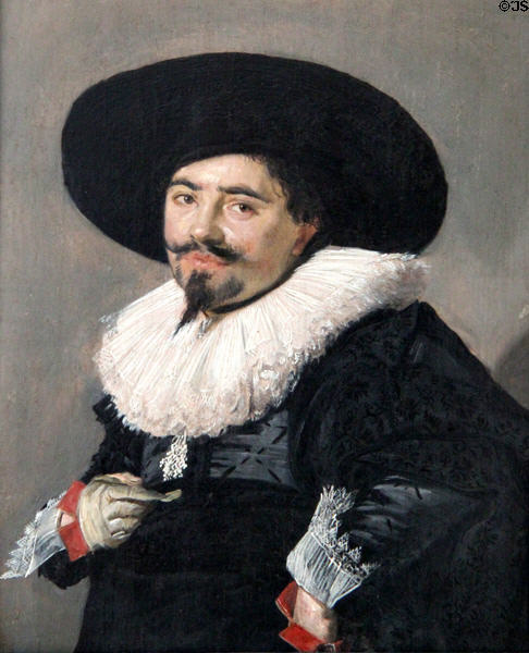 Portrait of a man (1625) by Frans Hals at Berlin Gemaldegalerie. Berlin, Germany.