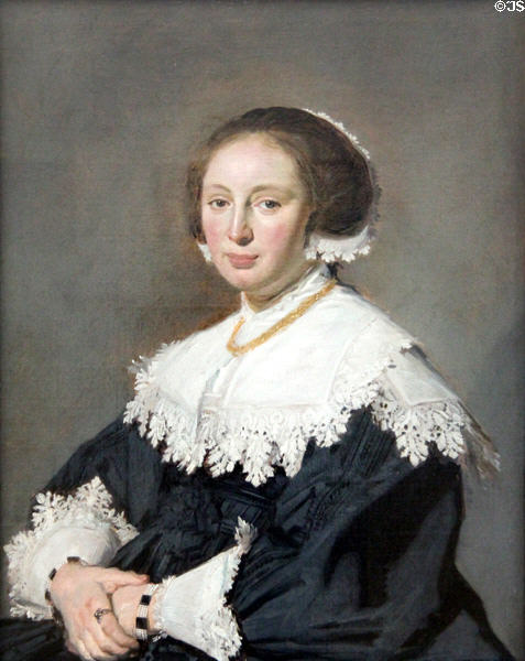 Portrait of a woman (1633-5) by Frans Hals at Berlin Gemaldegalerie. Berlin, Germany.