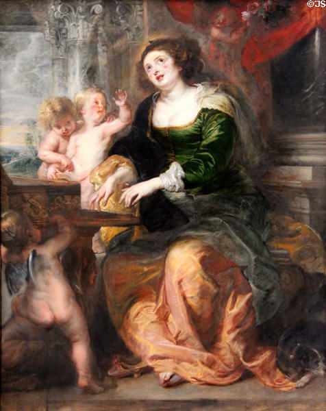 Ste. Cecelia painting (1639-40) by Peter Paul Rubens at Berlin Gemaldegalerie. Berlin, Germany.
