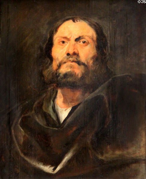 Apostle painting (c1618) by Anthony van Dyck at Berlin Gemaldegalerie. Berlin, Germany.
