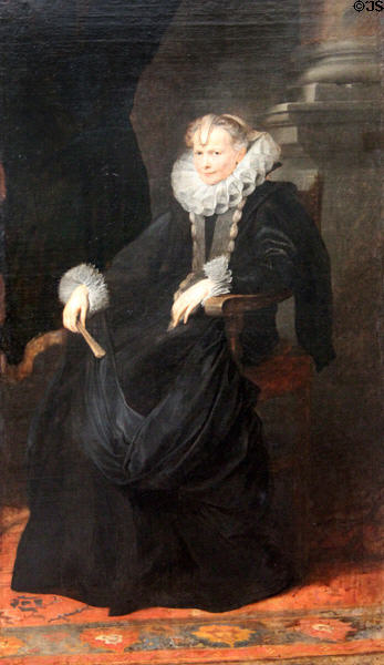 Portrait of Genoese lady (c1621-3) by Anthony van Dyck at Berlin Gemaldegalerie. Berlin, Germany.