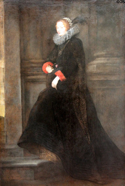 Portrait of Marchesa Geronima Spinola (c1624-6) by Anthony van Dyck at Berlin Gemaldegalerie. Berlin, Germany.