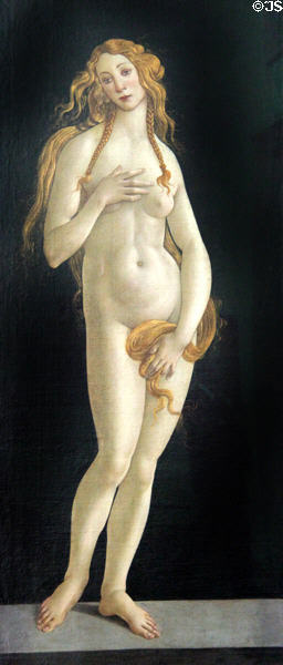Venus painting by Sandro Botticelli at Berlin Gemaldegalerie. Berlin, Germany.