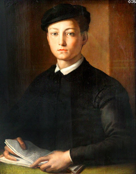 Portrait of a youth (c1560) by Bronzino at Berlin Gemaldegalerie. Berlin, Germany.