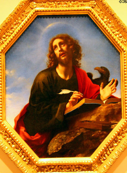 John the Evangelist painting (c1635-40) by Carlo Dolci from Florence at Berlin Gemaldegalerie. Berlin, Germany.
