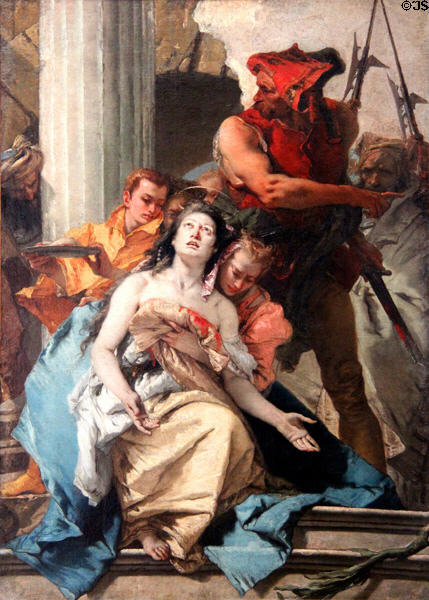 Martyrdom of St. Agatha painting (c1755) by Giovanni Battista Tiepolo at Berlin Gemaldegalerie. Berlin, Germany.