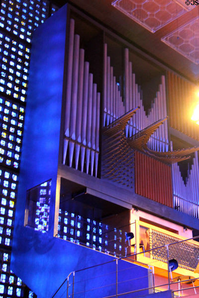 Organ in Gedächtniskirche of Kaiser Wilhelm Memorial Church. Berlin, Germany.