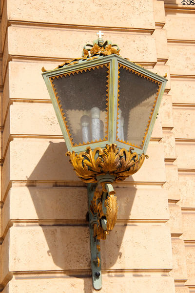 Wall lamp at Charlottenberg Palace. Berlin, Germany.
