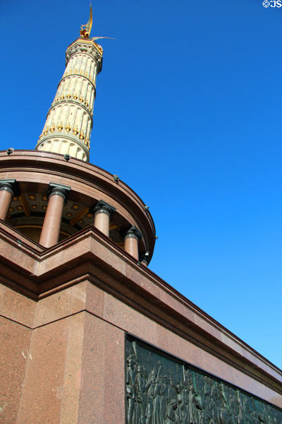 Upward perspective of Victory Column. Berlin, Germany.
