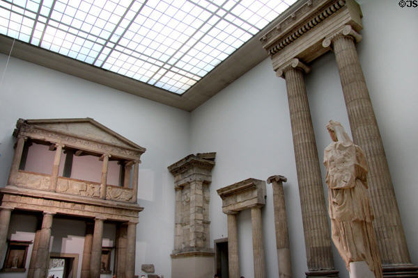 Greek architectural elements from Pergamon displayed at Pergamon Museum. Berlin, Germany.