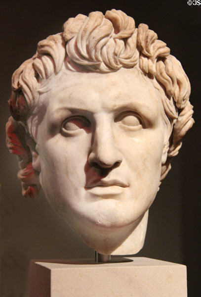 Marble portrait head of Attalos I (c200 BCE) from Pergamon at Pergamon Museum. Berlin, Germany.