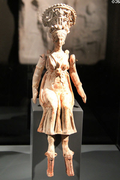 Clay woman in wedding dress (100-50 BCE) from Myrinäisch at Pergamon Museum. Berlin, Germany.