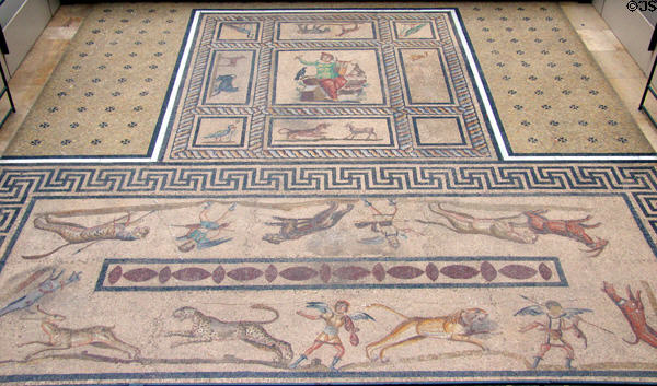 Roman Orpheus floor mosaic from Miletus (2ndC CE) at Pergamon Museum. Berlin, Germany.