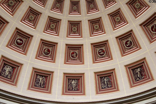 Domed hall ceiling at Altes Museum. Berlin, Germany.