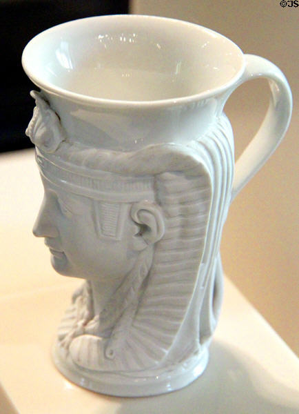 Porcelain Egyptian cup (c1800) by KPM of Berlin at Neues Museum. Berlin, Germany.