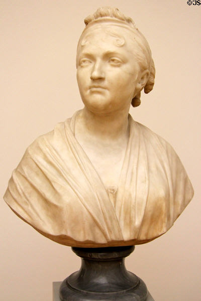 Dr. Dorothea von Rodde-Schlözer marble bust (1806) by Jean-Antoine Houdon from Paris at Bode Museum. Berlin, Germany.