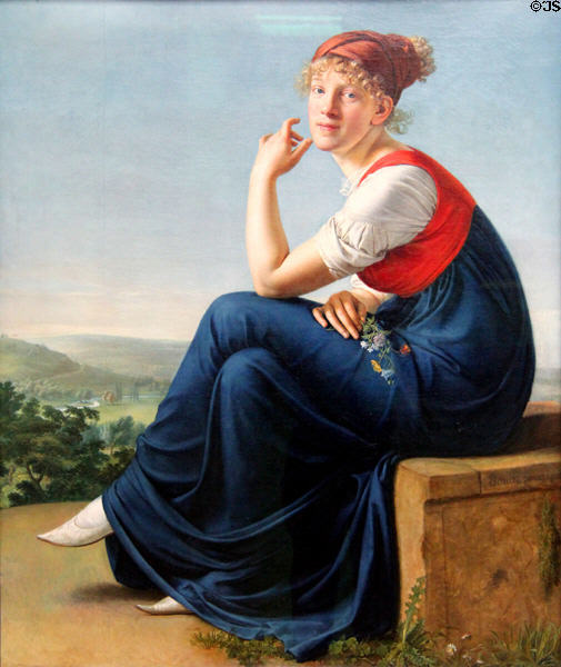 Portrait of Heinrike Dannecker (1802) by Gottlieb Schick at Alte Nationalgalerie. Berlin, Germany.