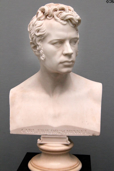 Marble bust of Karl Friedrich Schinkel (1819) by Christian Friedrich Tieck at Alte Nationalgalerie. Berlin, Germany.