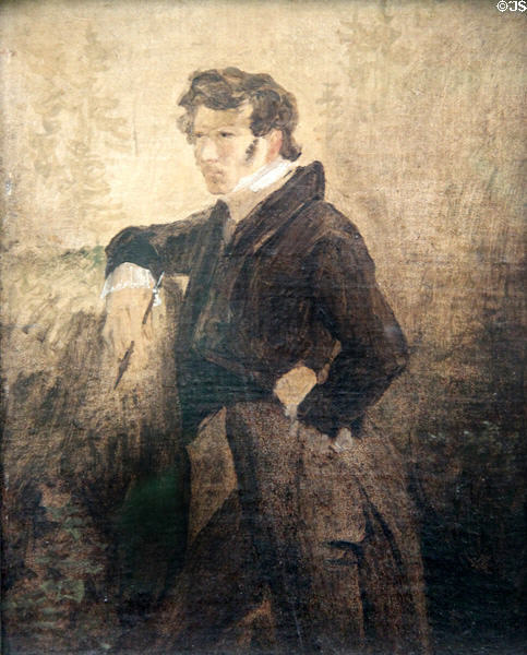 Self-portrait (1823) by Carl Blechen at Alte Nationalgalerie. Berlin, Germany.