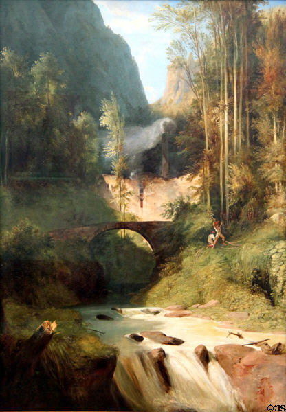 Gorge near Amalfi painting (1831) by Carl Blechen at Alte Nationalgalerie. Berlin, Germany.