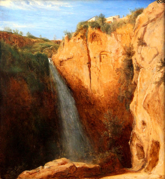Waterfalls near Tivoli painting (c1832) by Carl Blechen at Alte Nationalgalerie. Berlin, Germany.