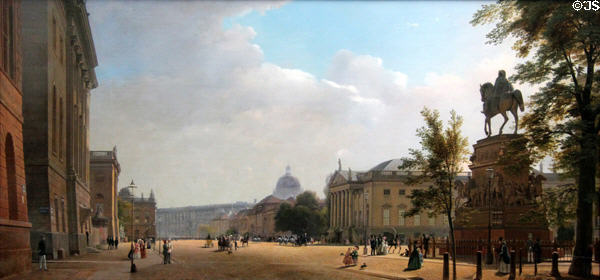 Unter den Linden in Berlin painting (1852-3) by Eduard Gaertner at Alte Nationalgalerie. Berlin, Germany.