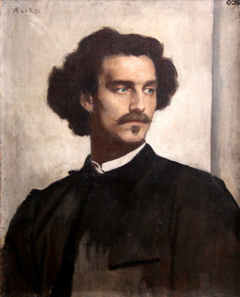 Self-portrait (1873) by Anselm Feuerbach at Alte Nationalgalerie. Berlin, Germany.
