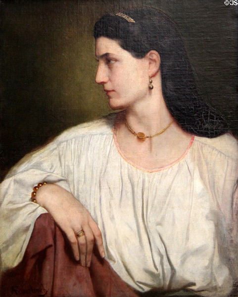 Nanna-portrait (1861) by Anselm Feuerbach at Alte Nationalgalerie. Berlin, Germany.